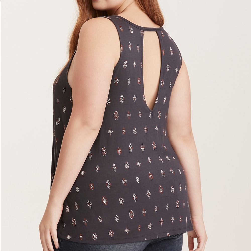 Torrid Geo Print Cutout tank - Picture 3 of 6